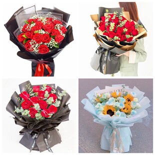 赣州市章贡区南康区赣县区情人节碎冰蓝红玫瑰花束同城鲜花店表白