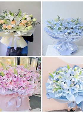 重庆渝中区七星岗解放碑街同城鲜花店圣诞节玫瑰百合送朋友长辈老