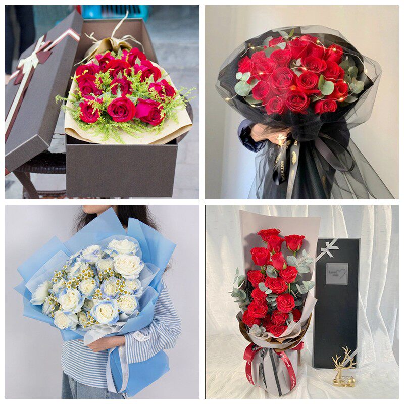 抚州金溪县资溪县广昌县乐安县生日碎冰蓝红玫瑰花束同城鲜花店