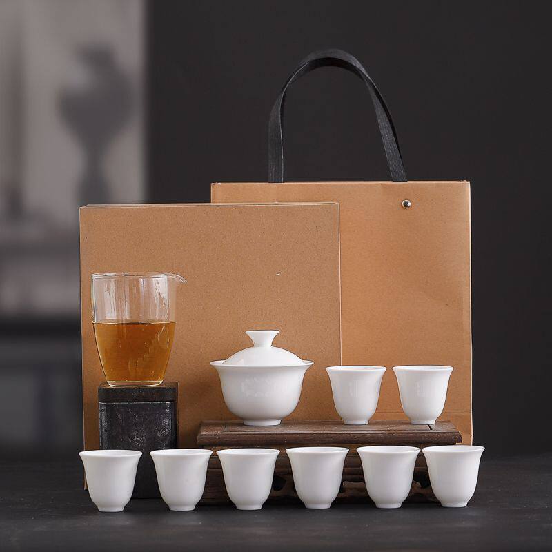 白瓷盖碗茶具套装茶店公
