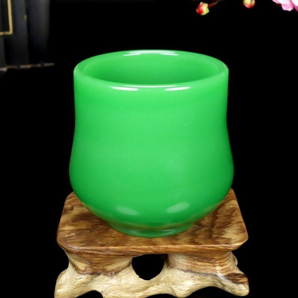 天然新疆碧绿茶杯酒杯功夫茶具养生高端单个主人玉石酒杯纯天然,餐饮具,茶杯,淘宝优惠券,粉丝福利购,淘宝优惠卷