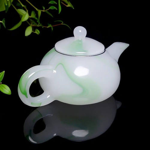 天然琉璃玉瓷功夫西施壶