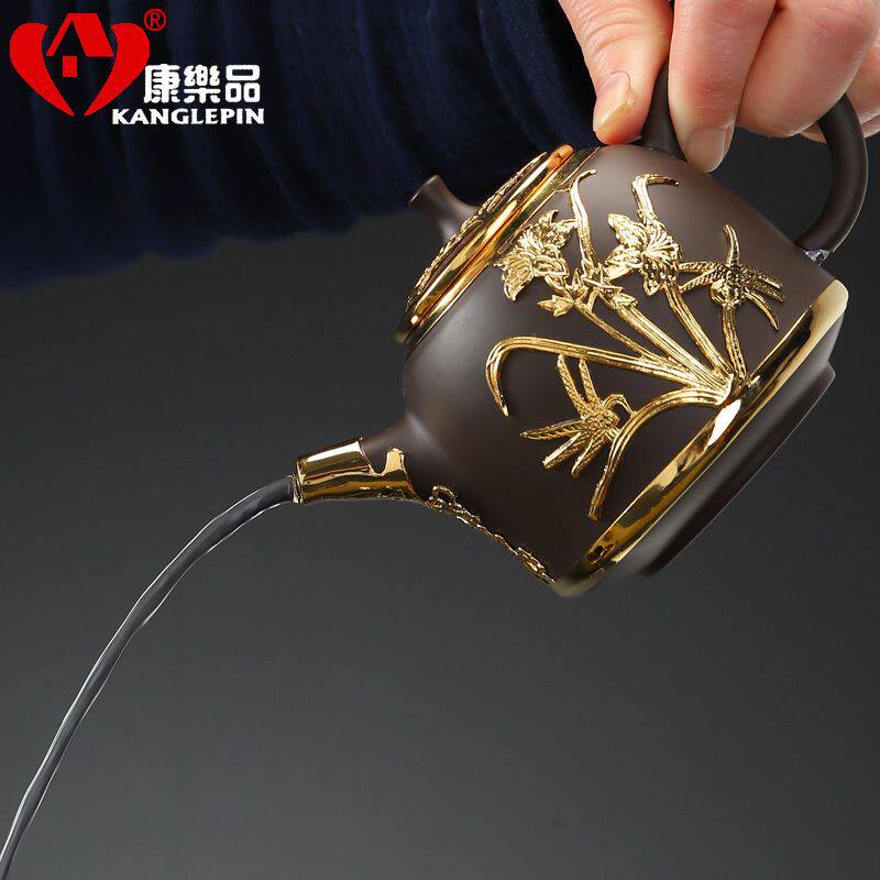 紫砂壶宜兴金镶玉高档