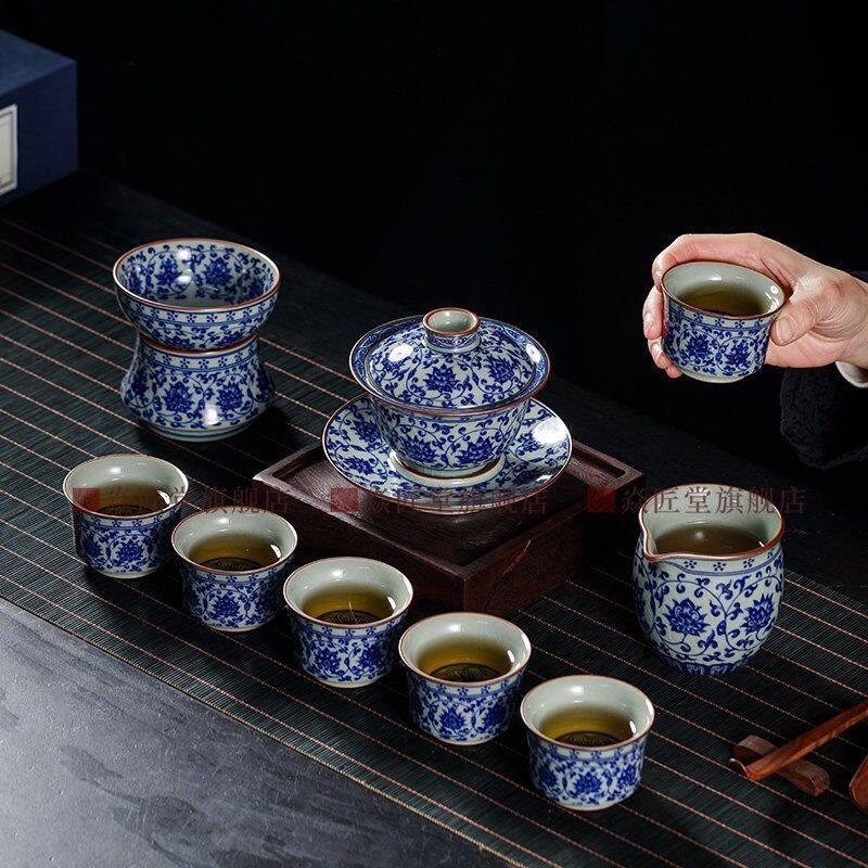 焱匠堂青花瓷永乐缠枝莲