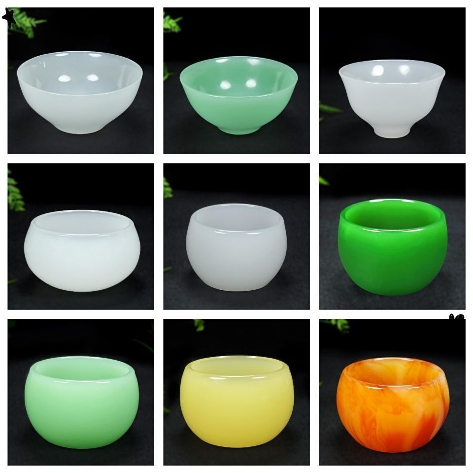 天然阿富汗玉石茶杯酒杯