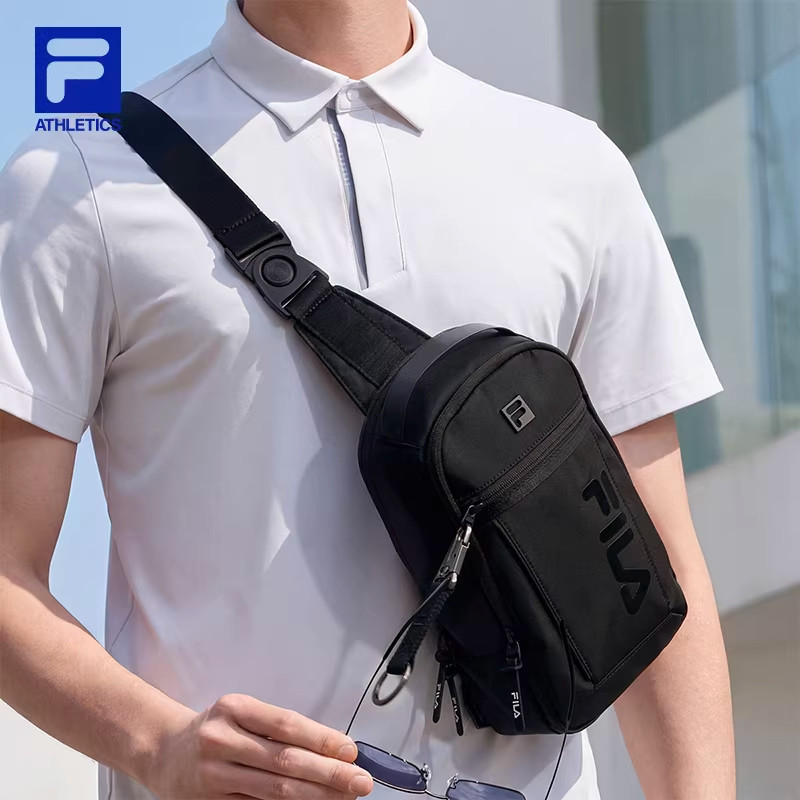 FILA 斐乐官方男包胸包2025春季新款健身运动随身包单肩包斜