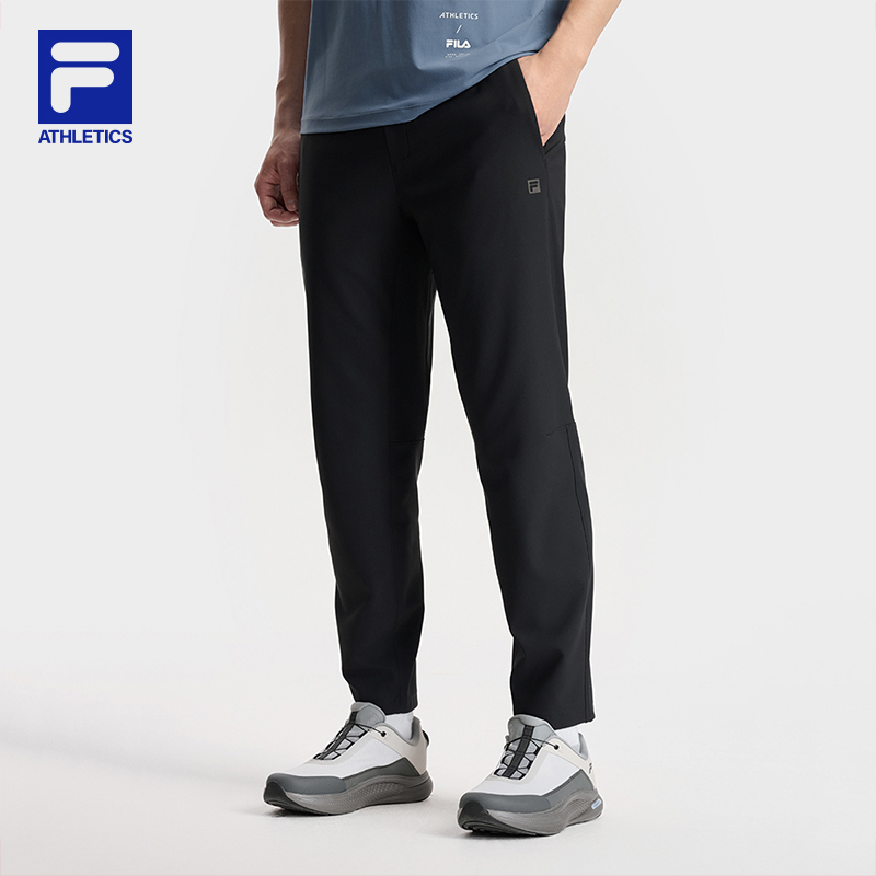 FILA 斐乐官方男士针织长裤2025秋季新款基础跑步健身运动直口裤