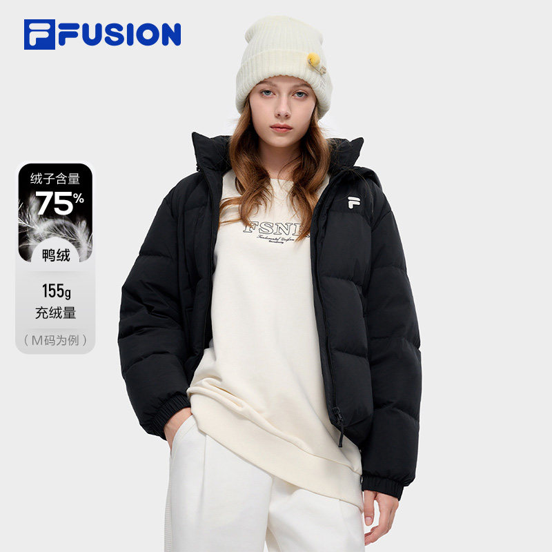 FILA FUSION斐乐潮牌羽绒服女2024冬季新款时尚休闲宽松连帽外套,运动服/休闲服装,运动羽绒服,淘宝优惠券,粉丝福利购,淘宝优惠卷