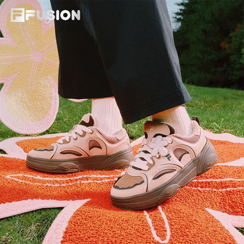FILA FUSION 斐乐潮牌厚底板鞋女运动鞋2025秋季新款轻便可爱鞋子