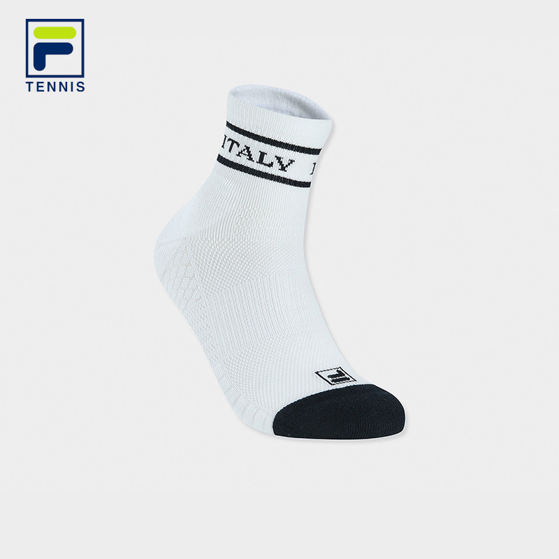 FILA 斐乐官方男袜中腰袜2026春季新款网球运动袜舒适撞色中筒袜,运动包/户外包/配件,运动袜,淘宝优惠券,粉丝福利购,淘宝优惠卷