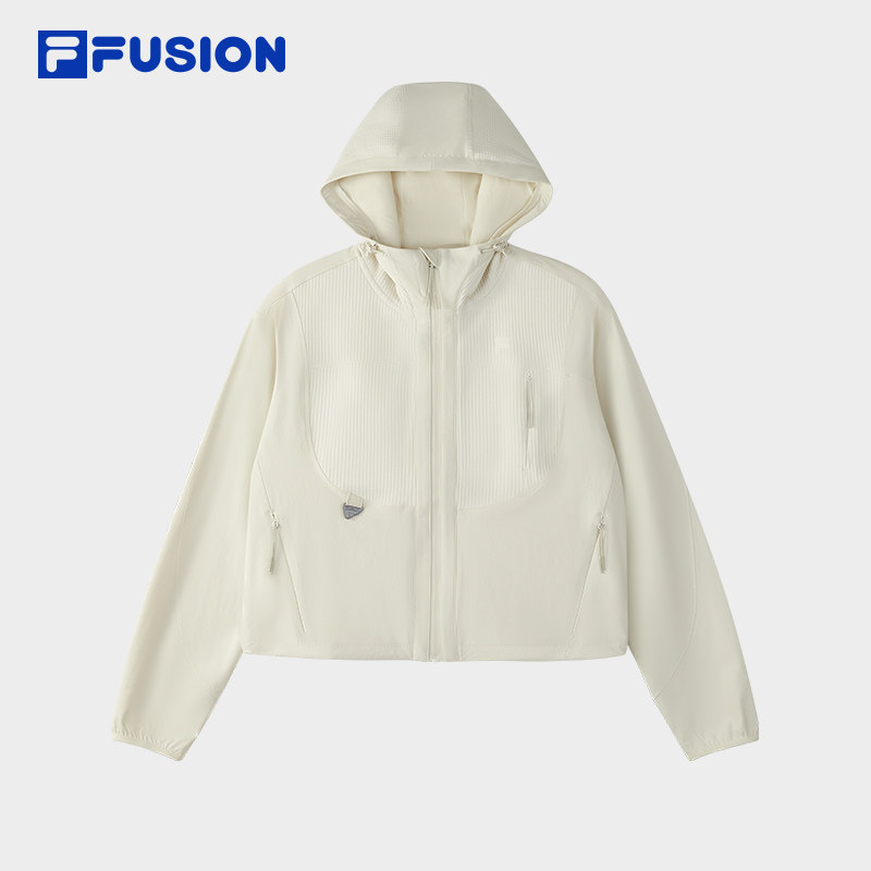 FILA FUSION斐乐潮牌针织连帽外套女2025秋新款休闲宽松拼接上衣,运动服/休闲服装,运动茄克/外套,淘宝优惠券,粉丝福利购,淘宝优惠卷
