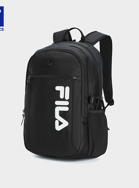 FILA斐乐男士背包2025秋季新款健身运动双肩包简约电脑包书包黑色