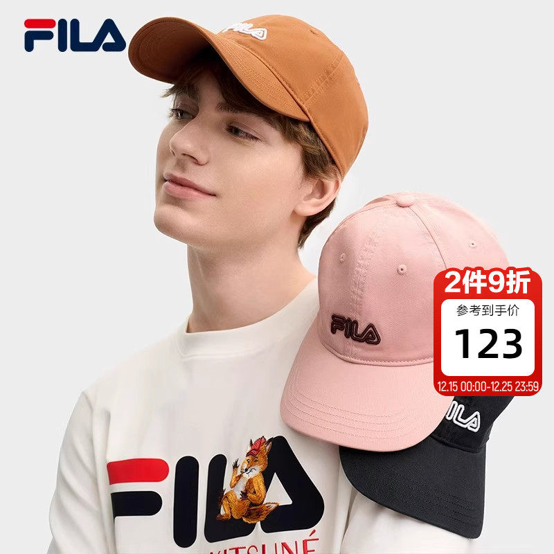 FILA 斐乐官方情侣款棒球帽2025夏季新款运动帽休闲遮阳帽鸭舌帽
