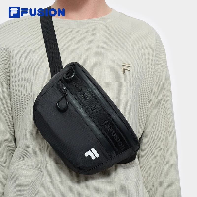 FILA FUSION斐乐潮牌情侣款腰包2025春季新款休闲随身包时尚挎包