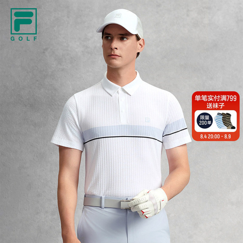 FILA斐乐针织短袖POLO衫