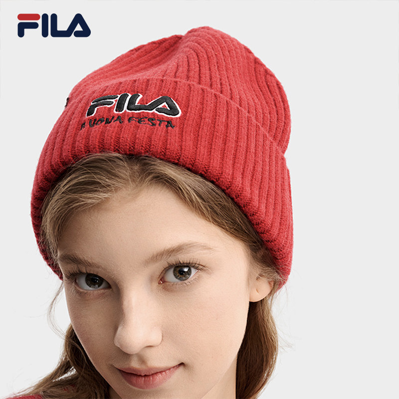 FILA 斐乐官方情侣款针织帽2026春季新款时尚保暖毛线帽卷边冷帽,运动包/户外包/配件,运动帽,淘宝优惠券,粉丝福利购,淘宝优惠卷