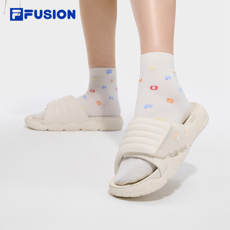 FILA FUSION 斐乐潮牌运动拖鞋女鞋面包鞋2026夏季新款户外男鞋子