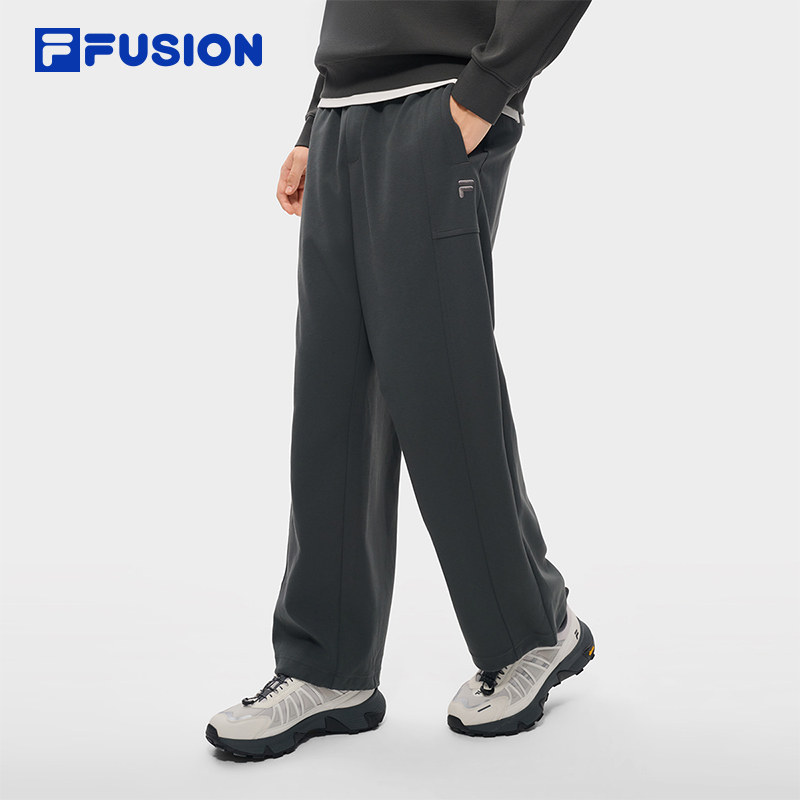 FILA FUSION斐乐潮牌针织长裤男2026冬季新款直筒休闲裤宽松裤子