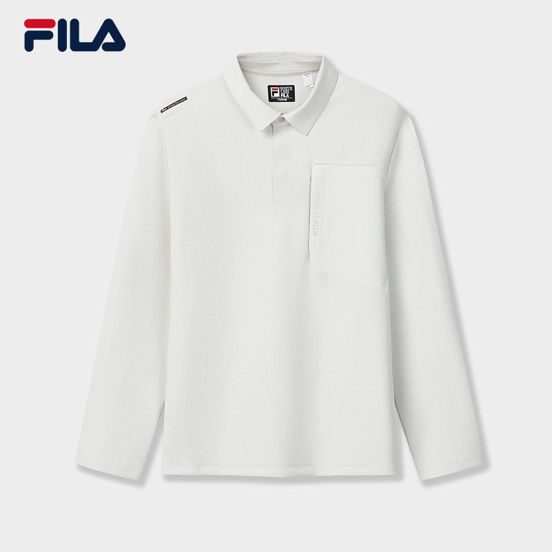 FILA 斐乐官方男子针织长袖POLO衫2026春季新款简约休闲舒适上衣,运动服/休闲服装,运动POLO衫,淘宝优惠券,粉丝福利购,淘宝优惠卷
