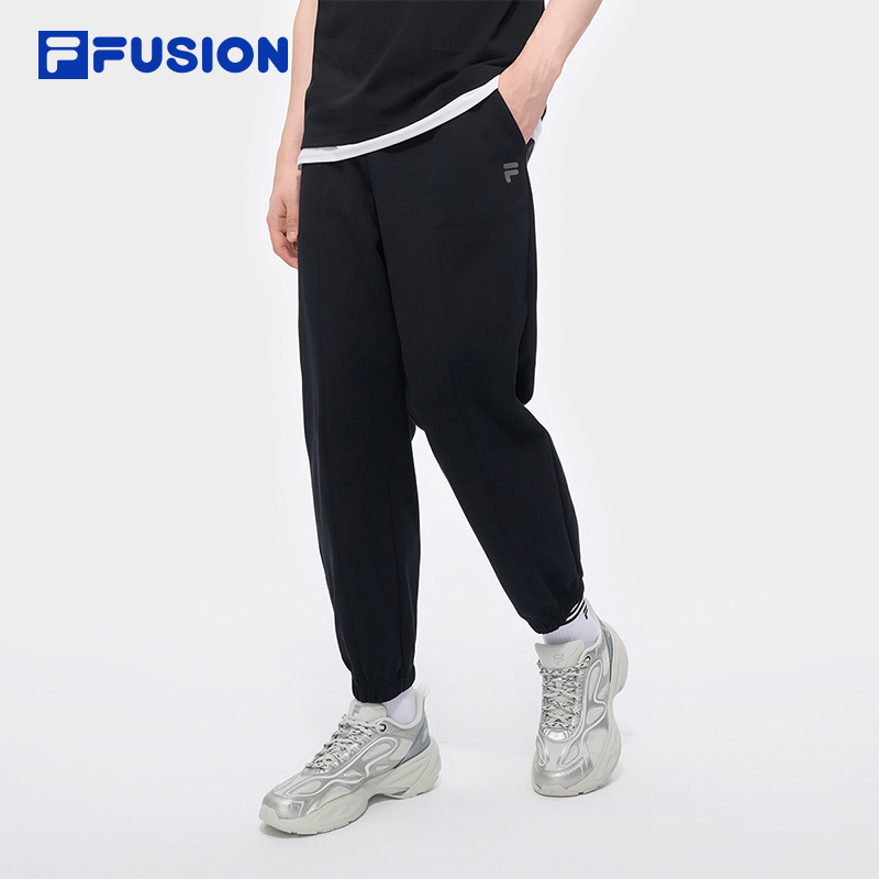 章昊同款FILA FUSION斐乐潮牌长裤男2025夏季新款宽松收口休闲裤
