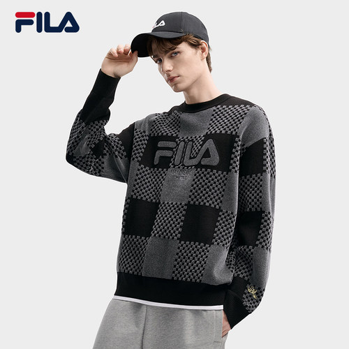 FILA斐乐情侣休闲编织衫
