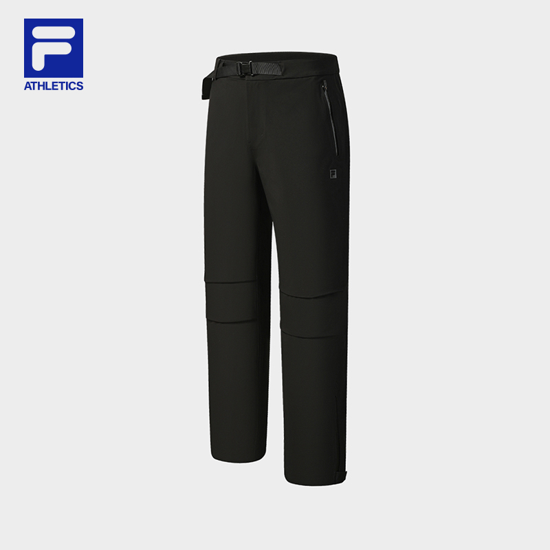 FILA 斐乐官方男士冲锋裤2025冬季新款健身运动基础直口梭织长裤