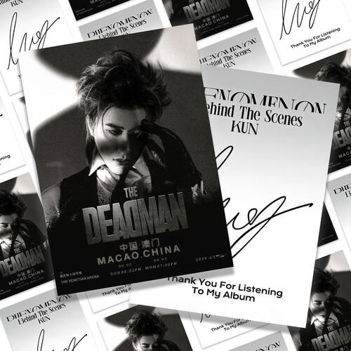 蔡徐坤澳门生日演唱会THE DEADMAN小卡海报ikun专属物料饭制diy