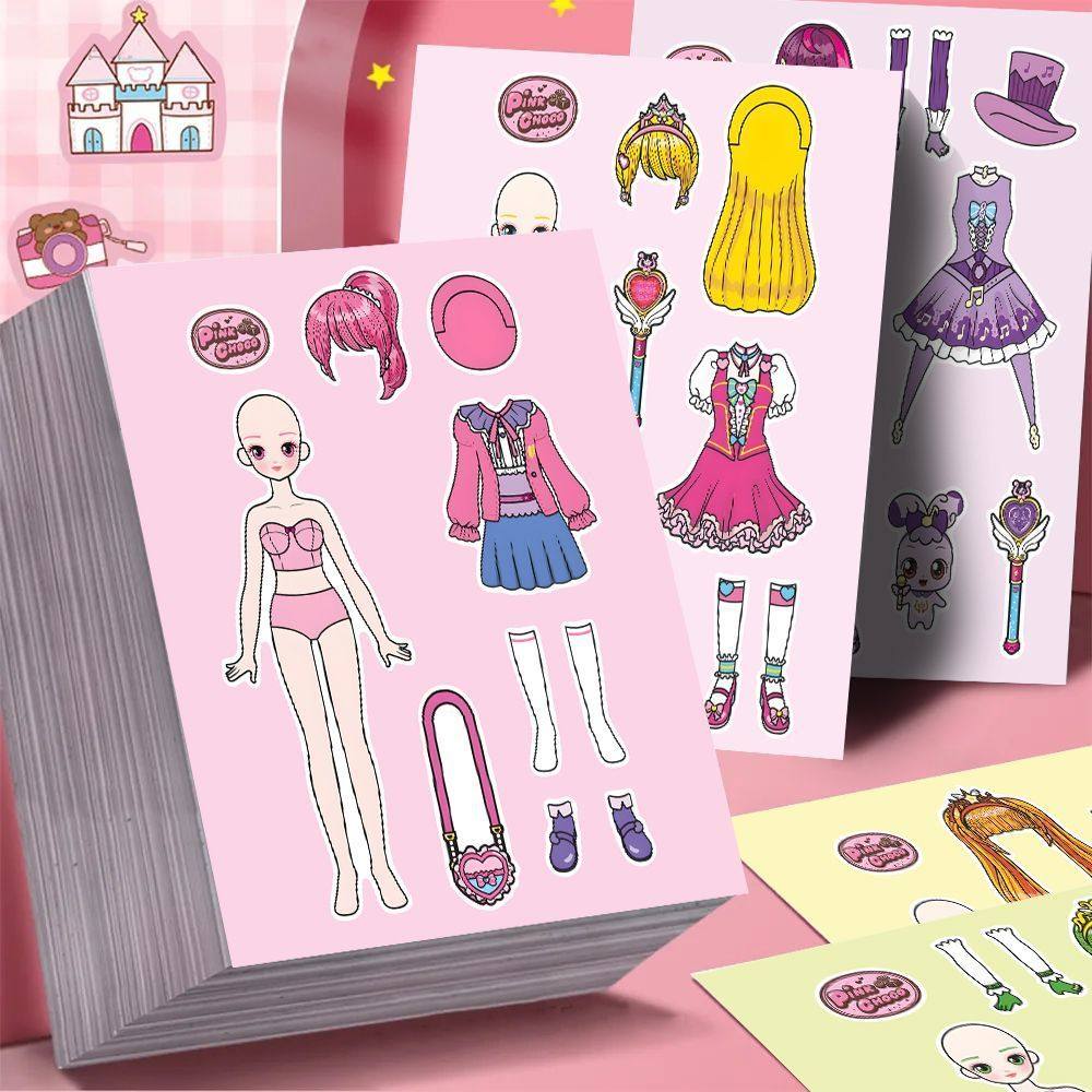 18大张奇妙萌可精美换装贴纸创意公主女孩儿童益智趣味手工贴画,文具电教/文化用品/商务用品,贴纸/立体贴纸,淘宝优惠券,粉丝福利购,淘宝优惠卷