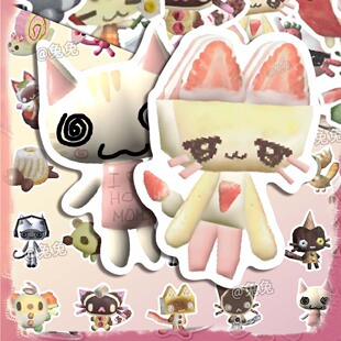 104张多罗猫卡通贴纸Toro游戏动物手绘涂鸦笔记本电脑水杯手账