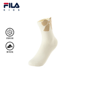 女小童蝴蝶结中腰袜 新款 抗菌功能 FILA斐乐儿童袜子2026年春季
