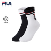 中性小童中腰2件装 新款 抗菌功能 FILA斐乐儿童袜子2025年冬季
