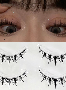 烟柔新款m318漫画cos透明梗整条小恶魔假睫毛浓密自然仿真女泰式