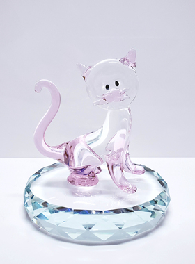 小猫咪车载轻奢风琉璃创意摆件