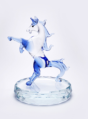 马水晶玻璃十二生肖招财车载