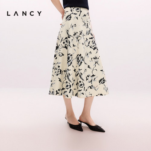 中高腰头 量感裙摆 艺术花型