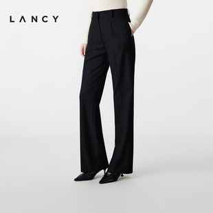 女秋高级感气质西裤 LANCY 裤 通勤职业直筒羊毛西装 朗姿2025冬新款