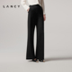 三醋酸 百搭直筒气质黑色通勤西装 LANCY 朗姿2025秋季 新款 裤 子