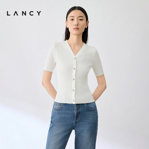 朗姿针织开衫LANCY夏季短袖
