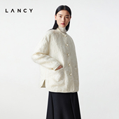 新中式 刺绣轻薄羽绒服 朗姿25冬季 新款 桑蚕丝提花｜鹅绒 LANCY