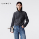 休闲针织短外套女翻领拼色抽绳上衣 朗姿2025冬新款 羊毛 LANCY