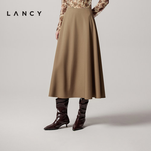 A字伞摆 高腰设计 长度及踝