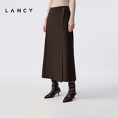 裤 新款 气质雅通勤西装 老钱风阔腿裤 羊毛 LANCY 朗姿2025冬季 女