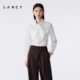 LANCY 女通勤职业上衣 气质领结纯棉格子衬衫 朗姿2025年冬新款 法式