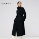 黑色经典 LANCY 朗姿2025年冬新款 双面呢羊毛大衣女士气质毛呢外套