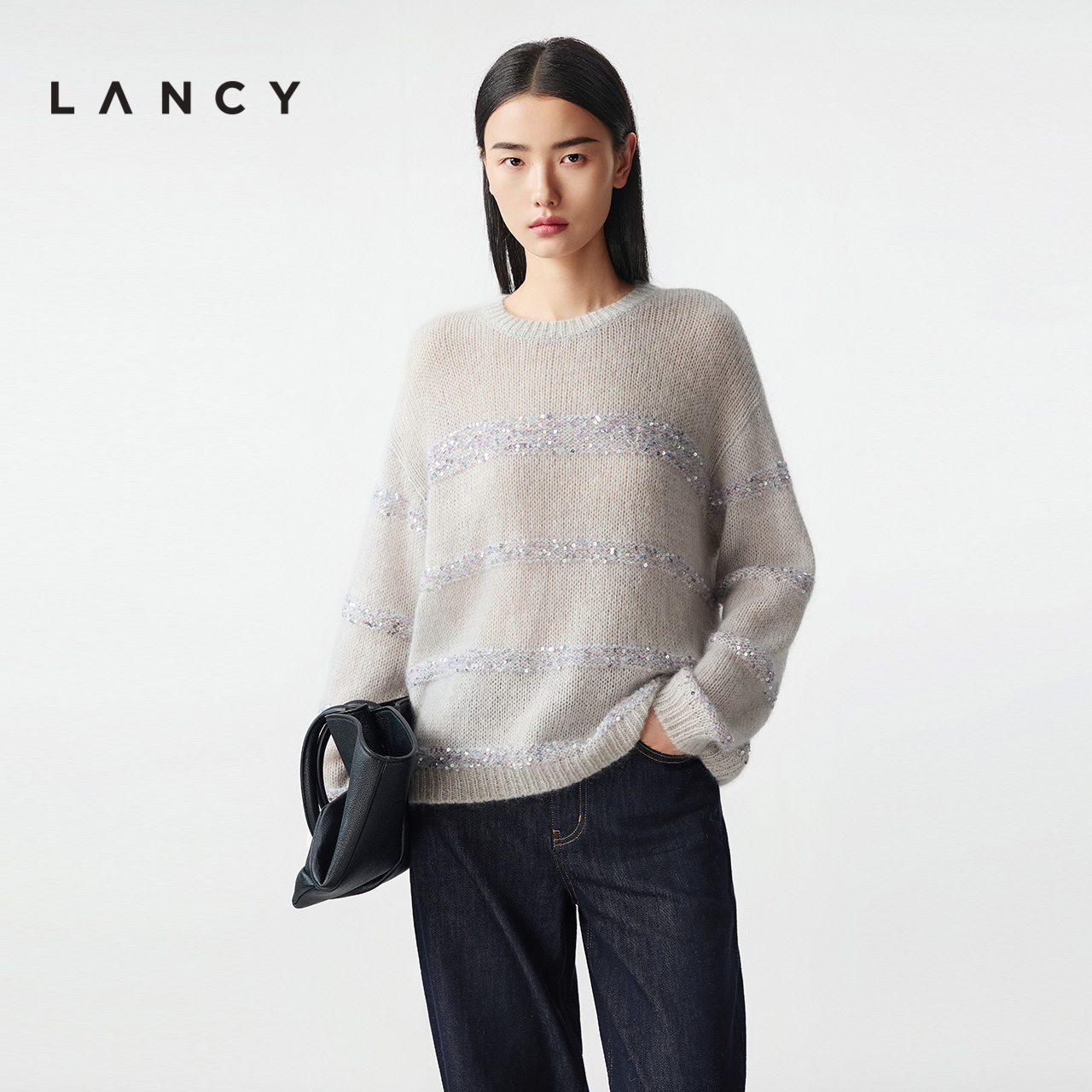 正反针间色 经典圆领 简约配色