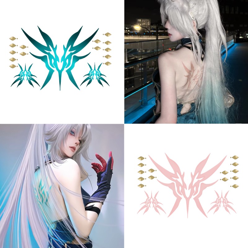 飞霄COS纹身贴后背圣痕贴