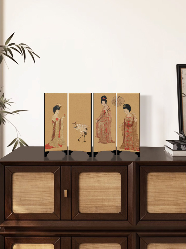 《发夹夫人》宋代美学屏风桌面摆件高端客厅电视柜艺术摆件