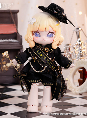 COME4FREE黑骑士娃衣OB11玩偶BJD娃衣公仔裙子衣服