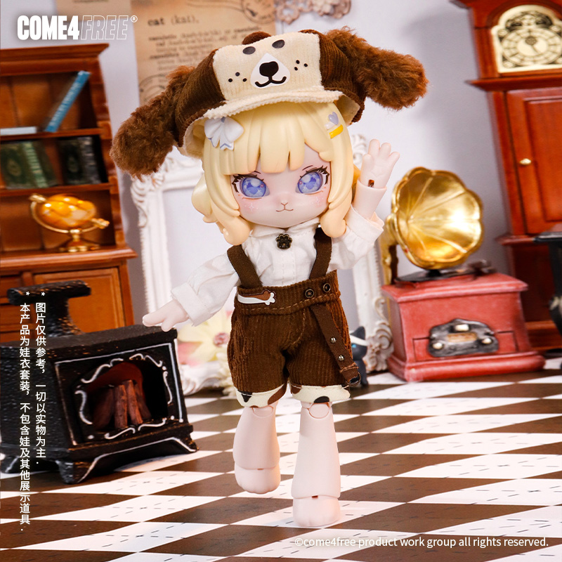 COME4FREE侦探汪娃衣OB11玩偶BJD娃衣公仔裙子衣服 (发衣不发娃)
