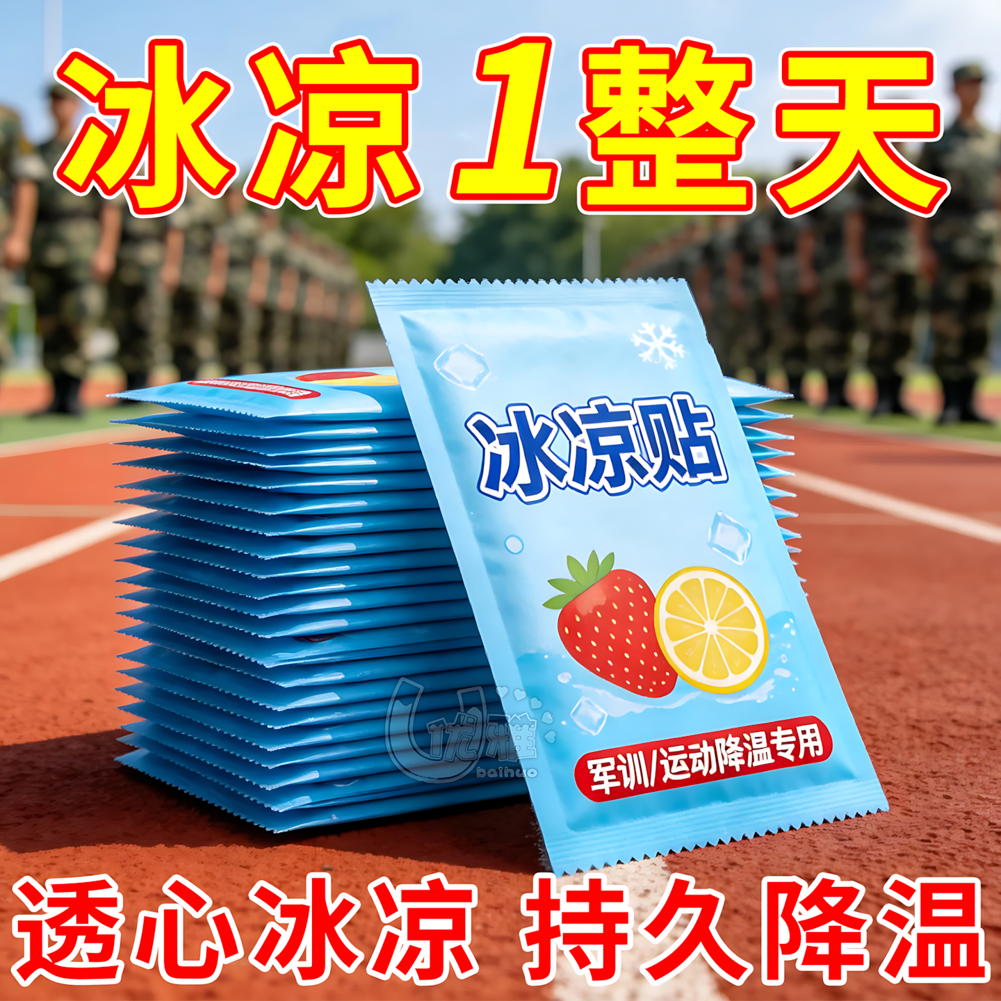 冰凉贴降温提神器制冷冰贴防暑避暑消暑夏季学生成人退热清凉贴